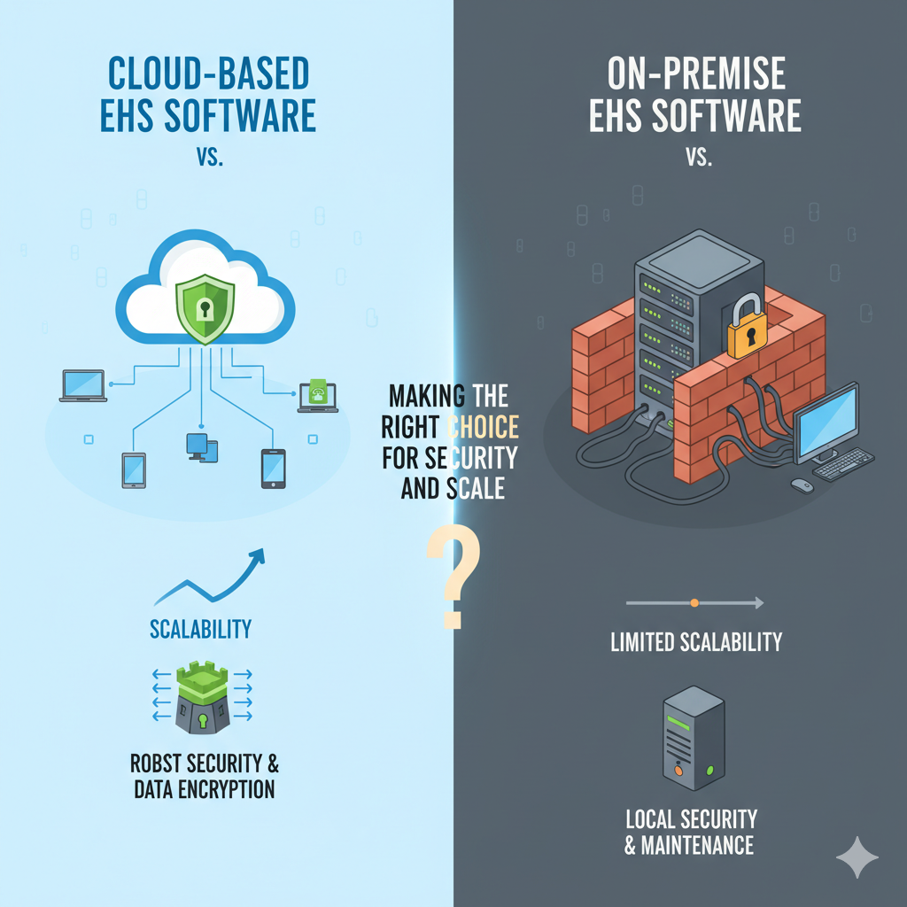 Cloud-Based EHS Software vs. On-Premise: Making the Right Choice for Security and Scale