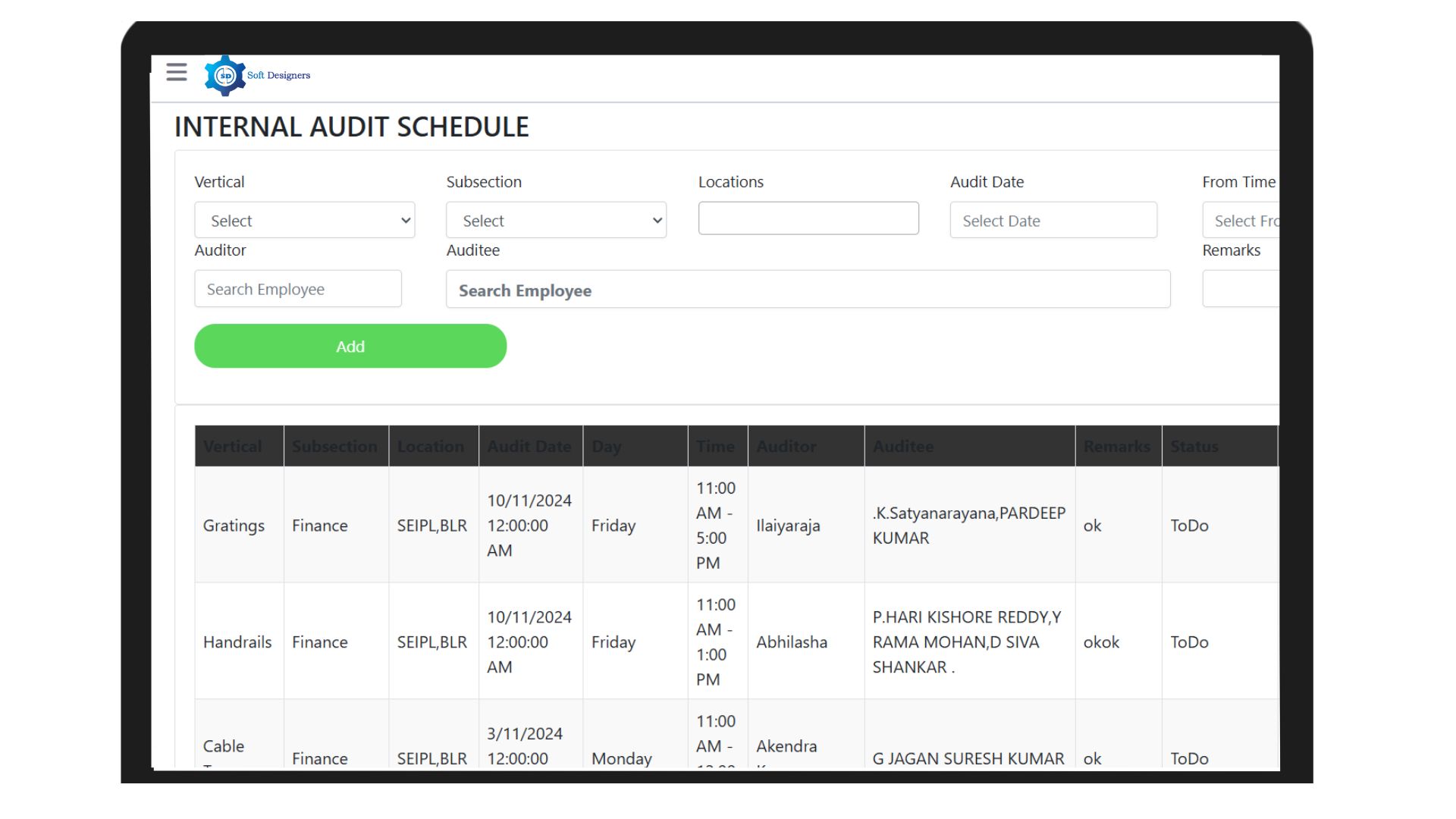 Audit Scheduling