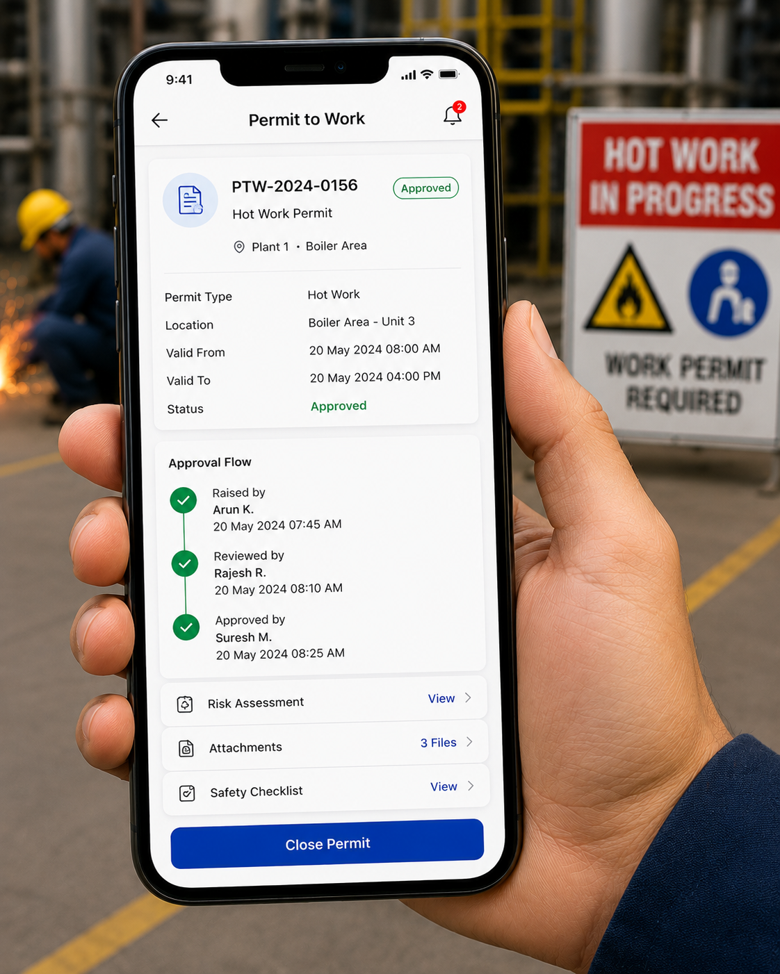 Digital Permit to Work Software for automated safety permit management