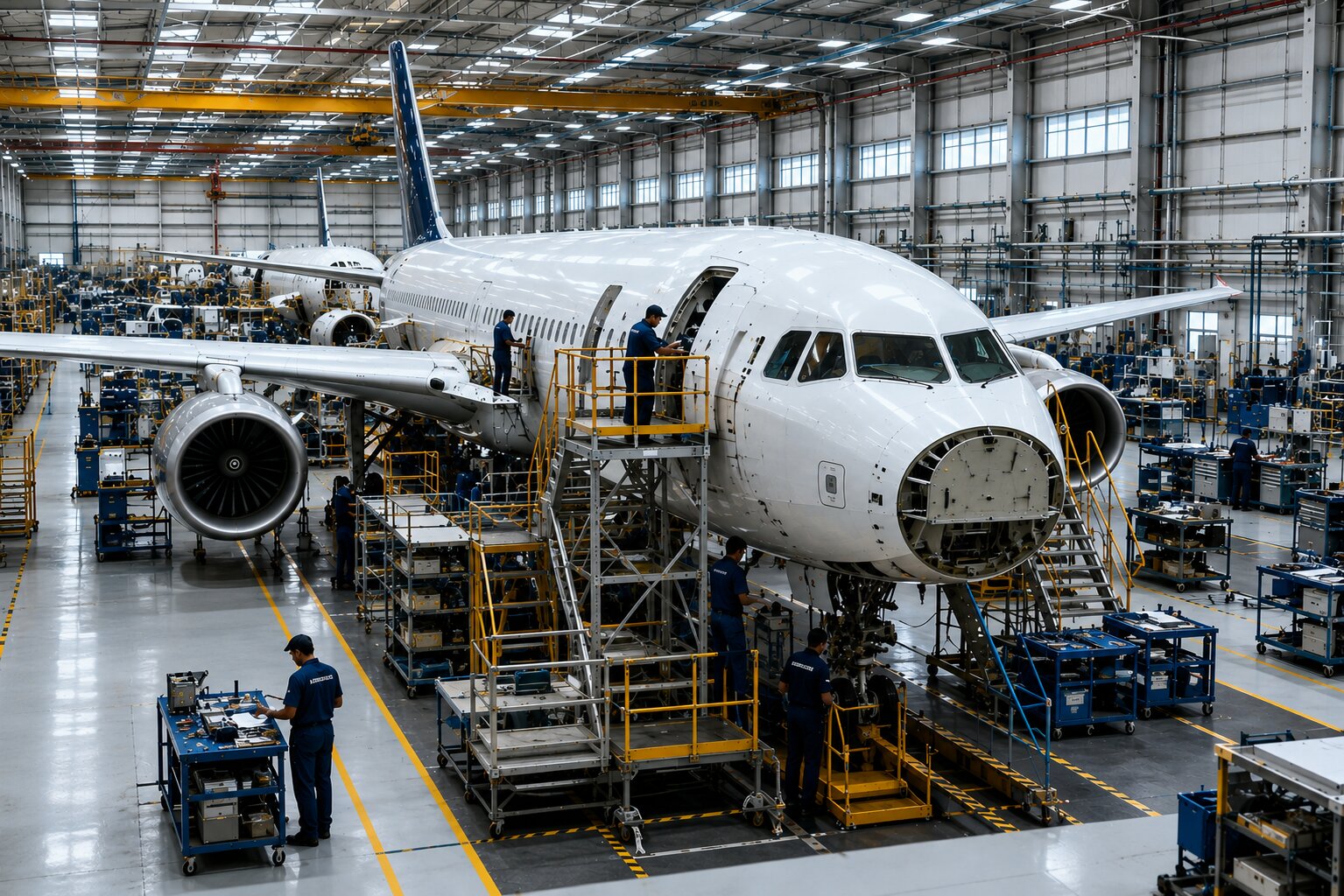 Aerospace manufacturing facility supported by EHS software for aerospace