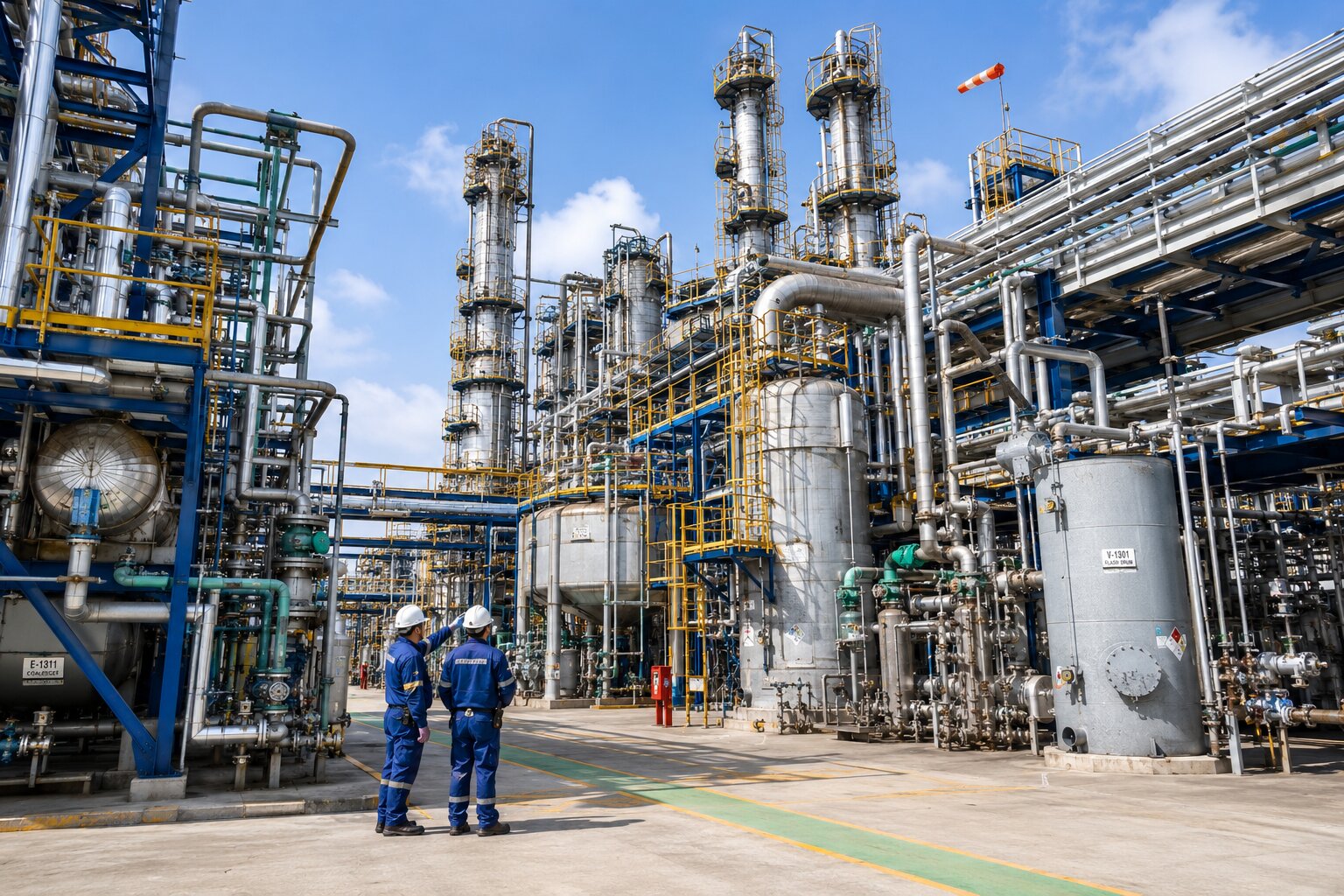 Chemical manufacturing facility using EHS software for chemical industry safety