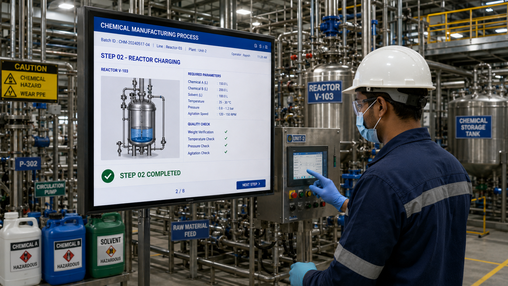 Chemical Industry production monitoring and process traceability