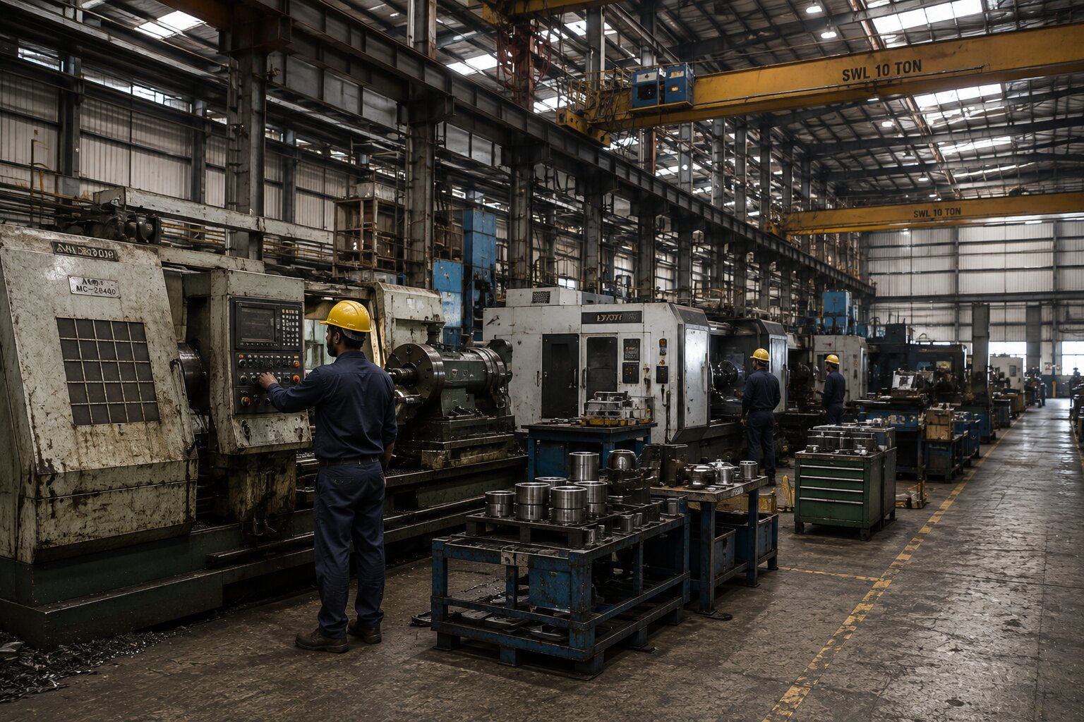 Industrial machinery manufacturing facility using EHS software for machine safety