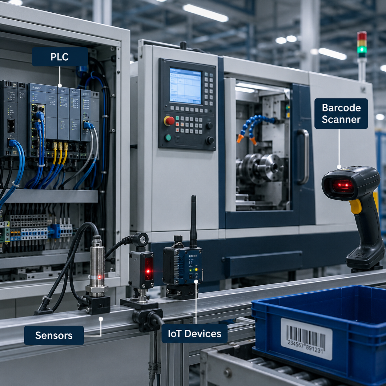 IoT Based Production Monitoring System dashboard