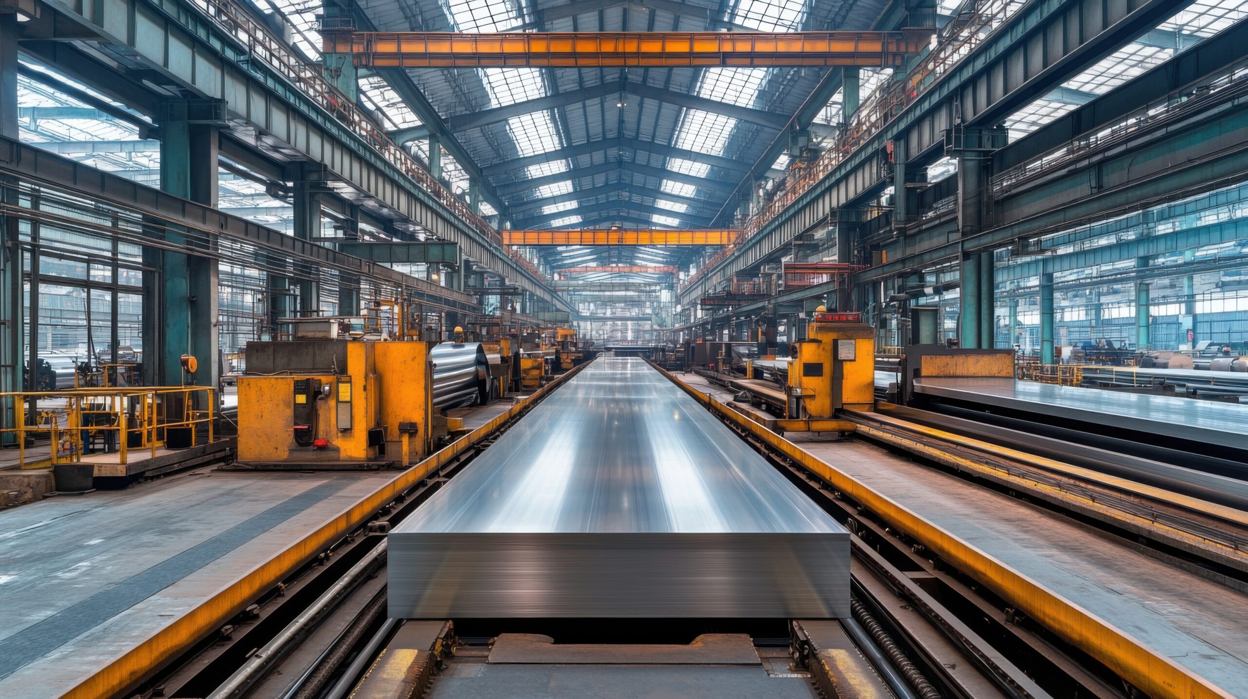 Iron and steel industry manufacturing plant
