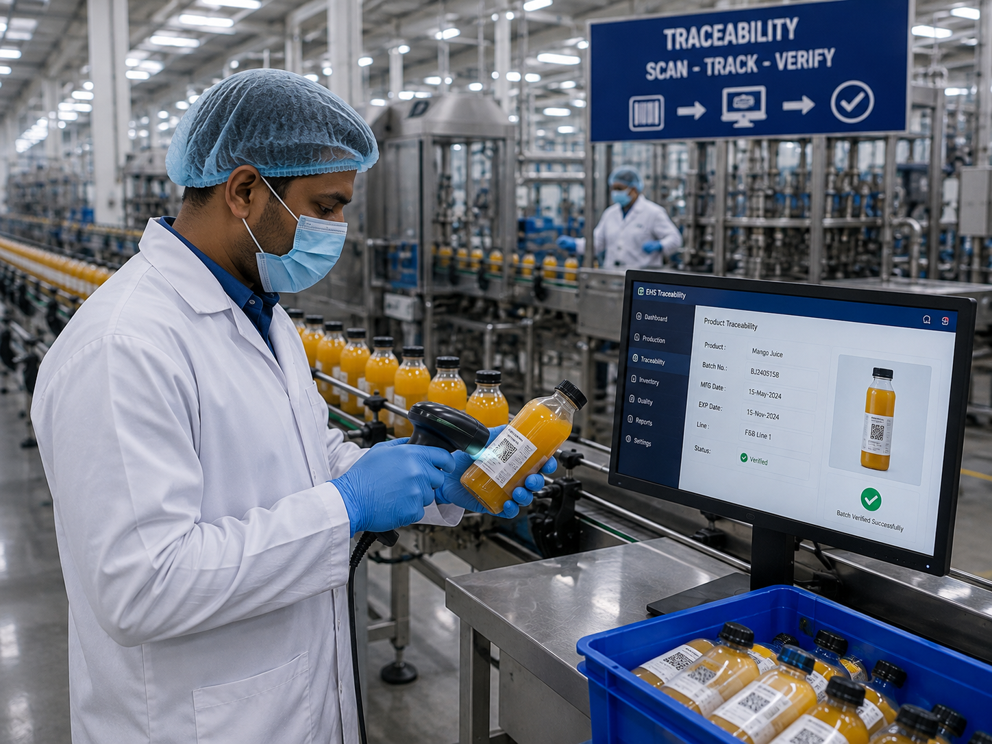 Food & Beverage Industry production monitoring and product traceability