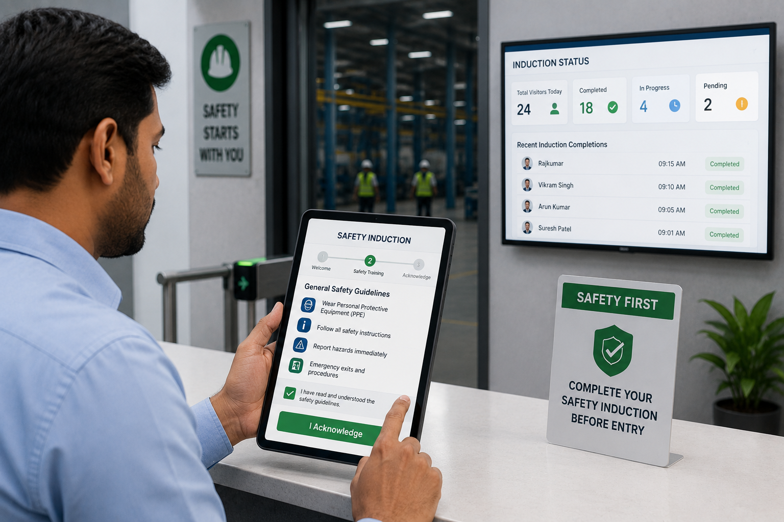 Visitor Management Software with digital safety induction