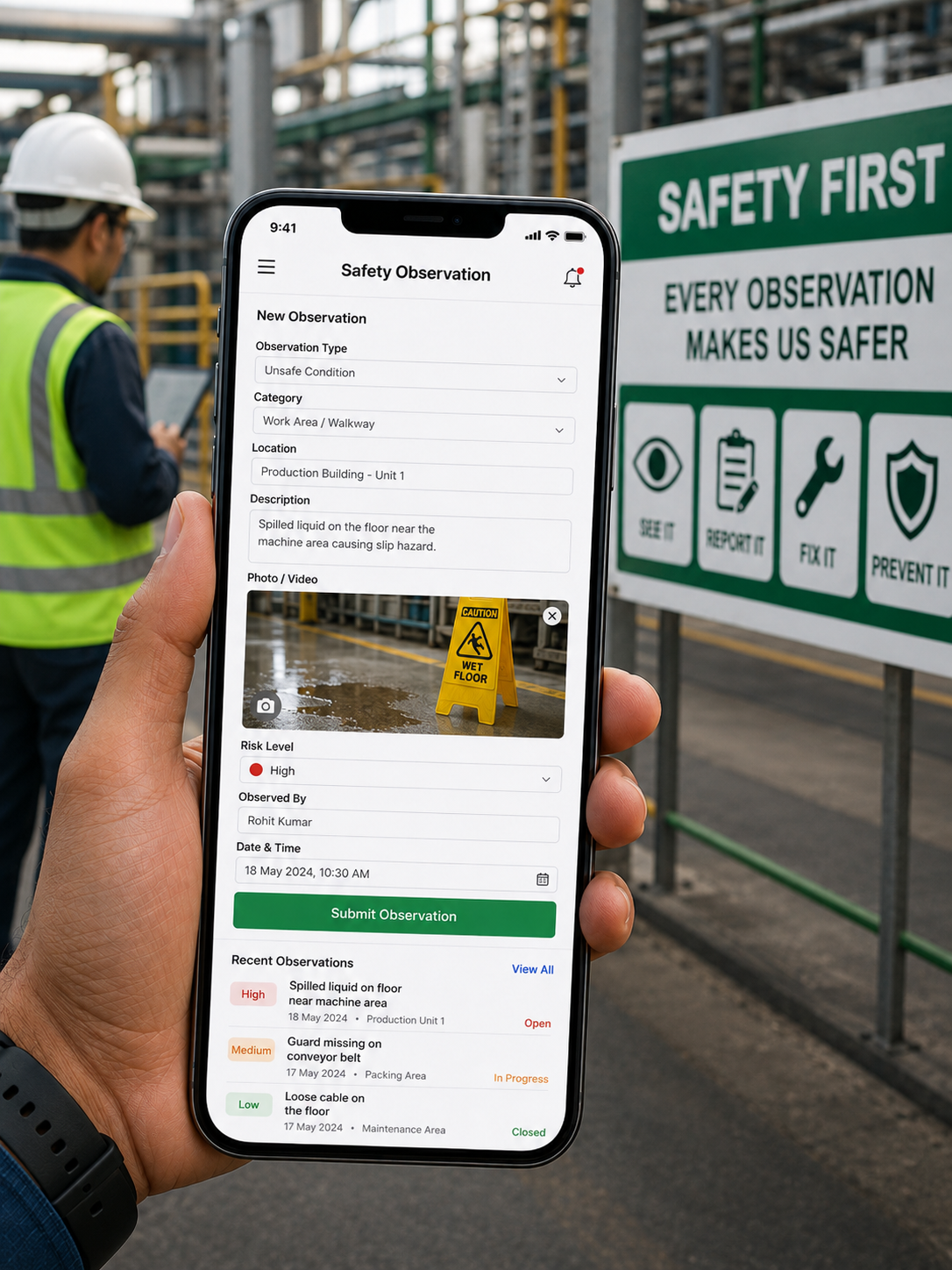 Safety Observation Reporting Software