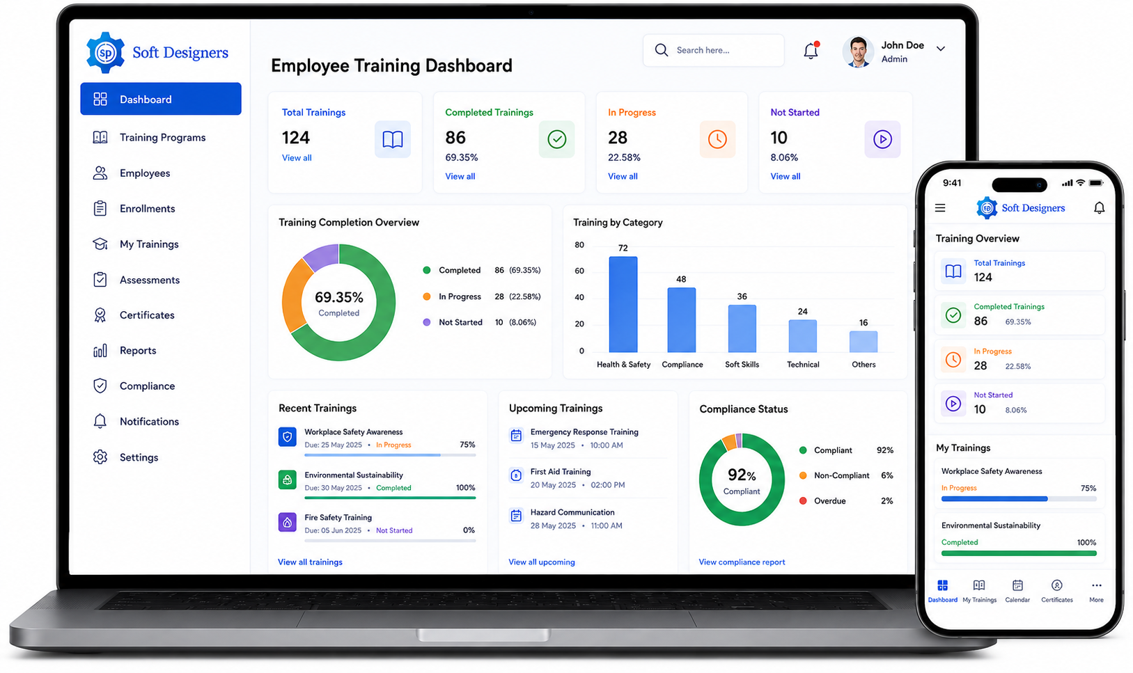 Employee Training Tracker Software Preview