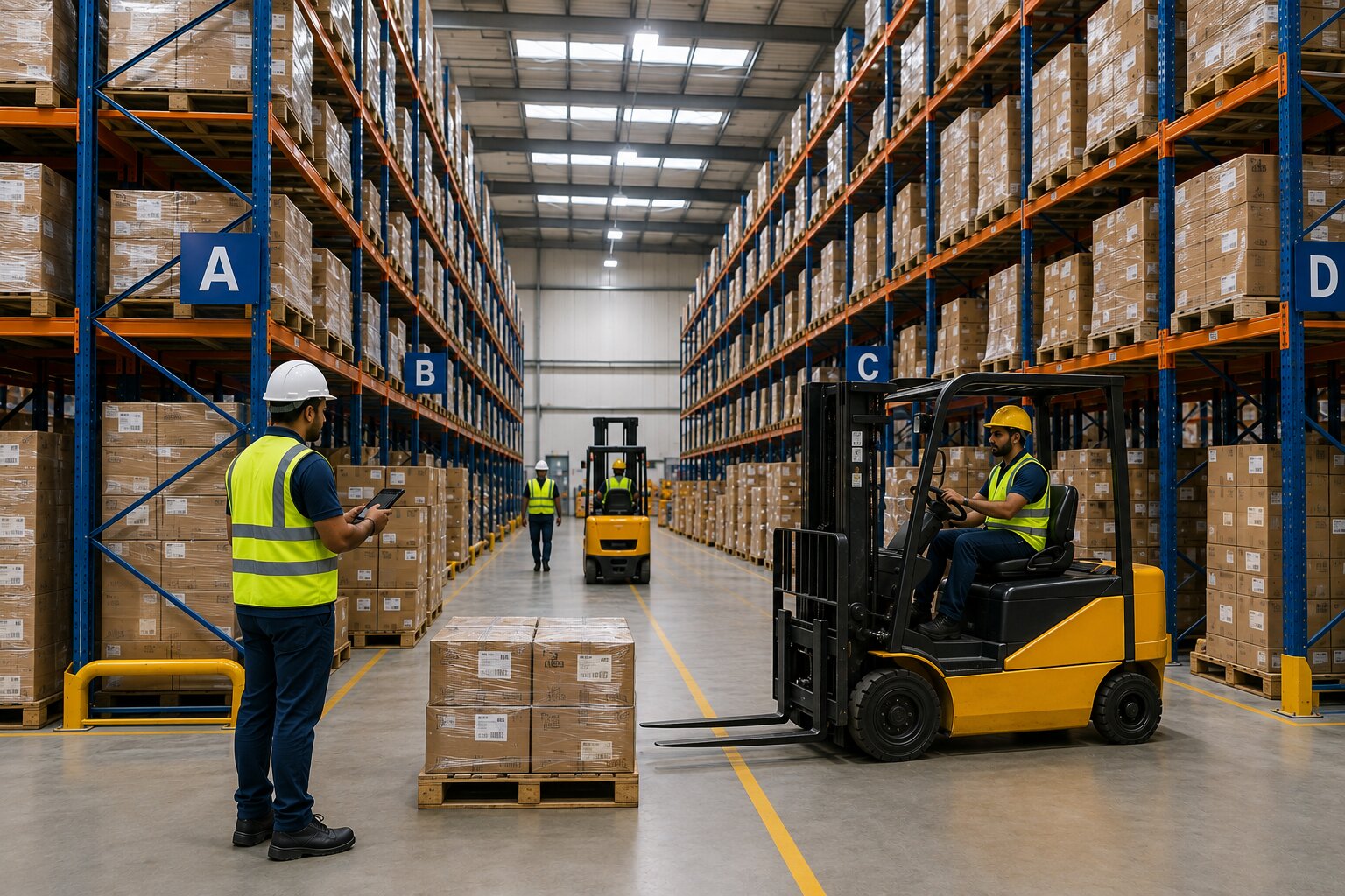 Warehouse operations managed with Warehouse EHS software for worker safety