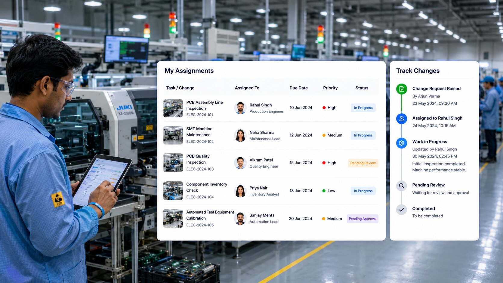 EHS software for electronics industry mobile app for inspections, incidents, and hazard management
