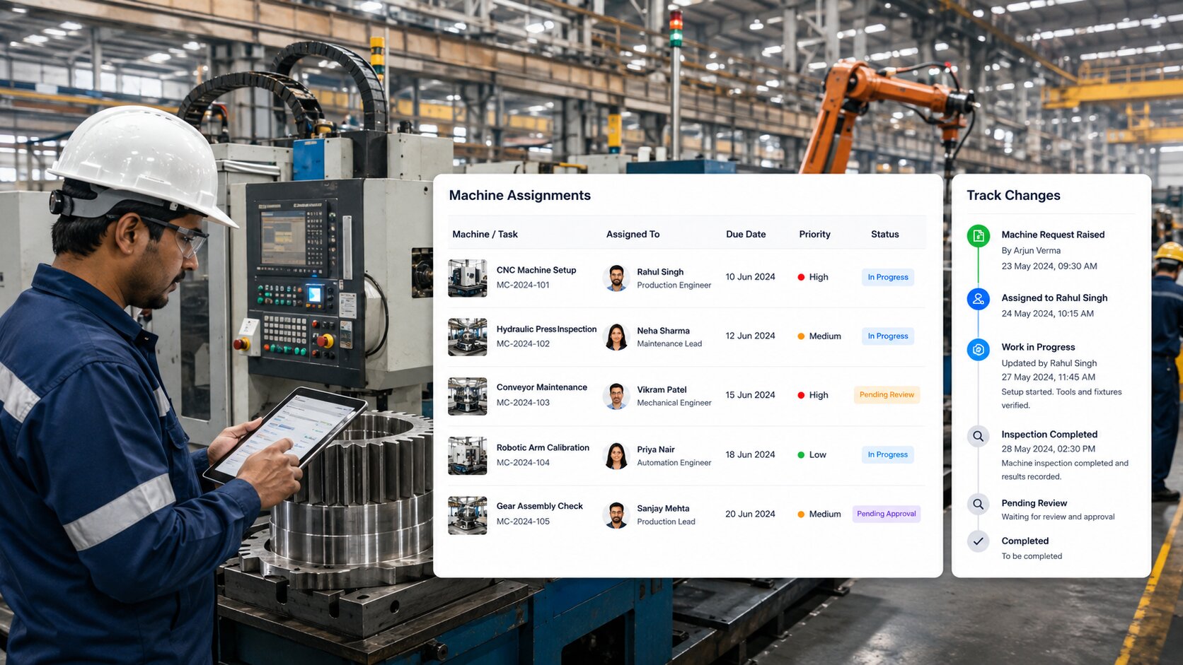 EHS software for industrial machinery mobile app for equipment inspections, hazard reporting, and incidents