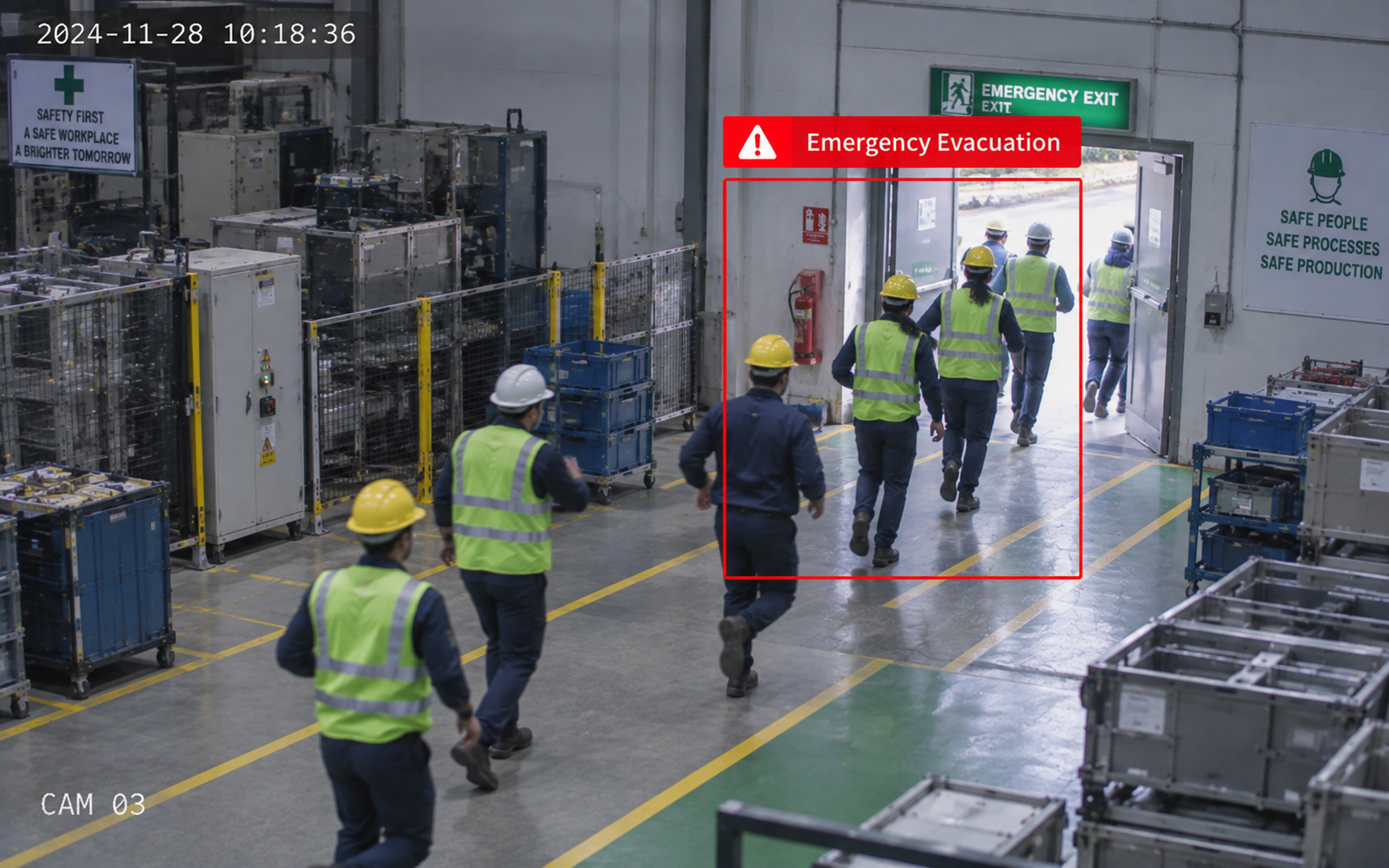 AI headcount and emergency evacuation tracking occupancy in real time