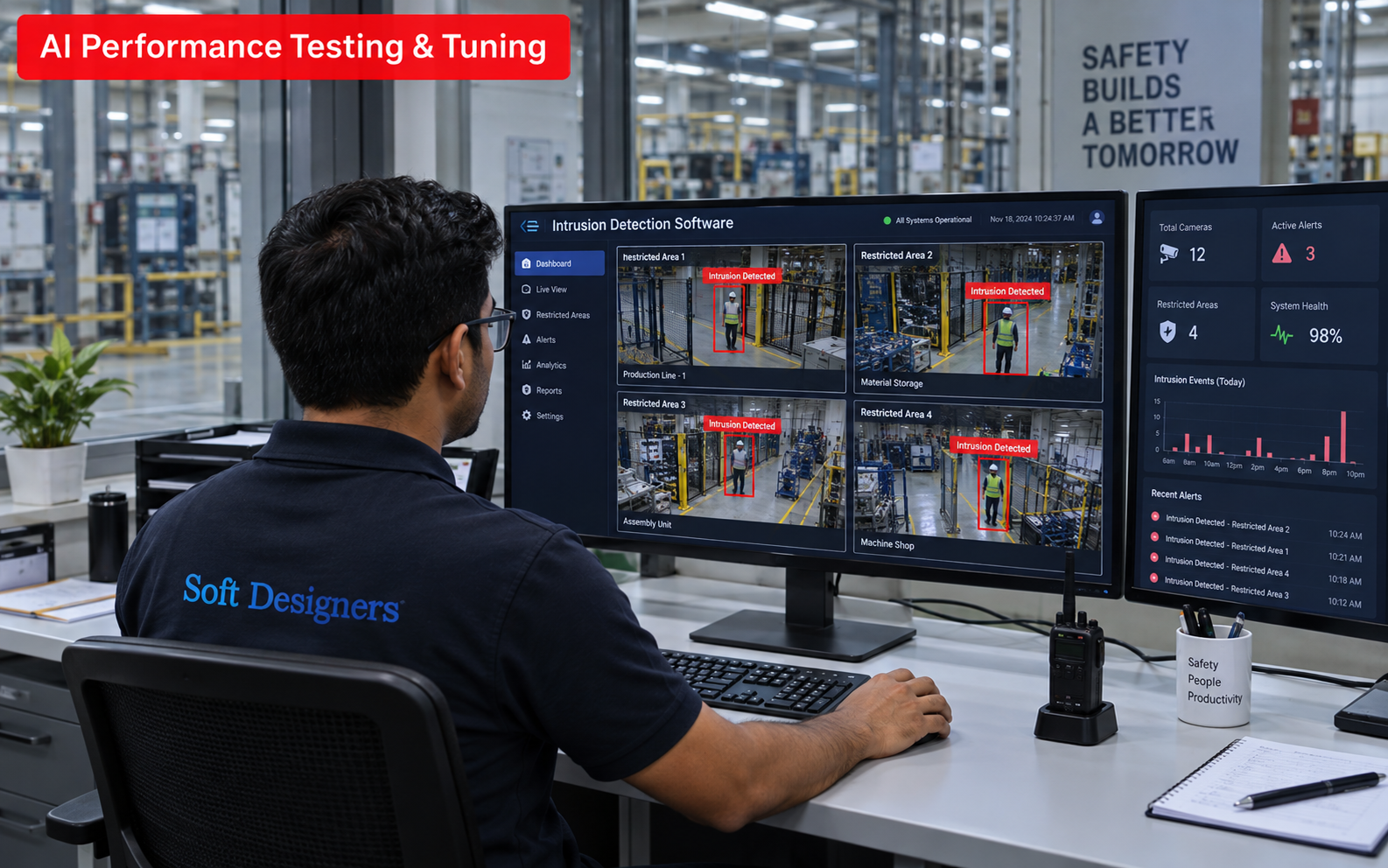 Testing AI safety detection performance under real plant conditions
