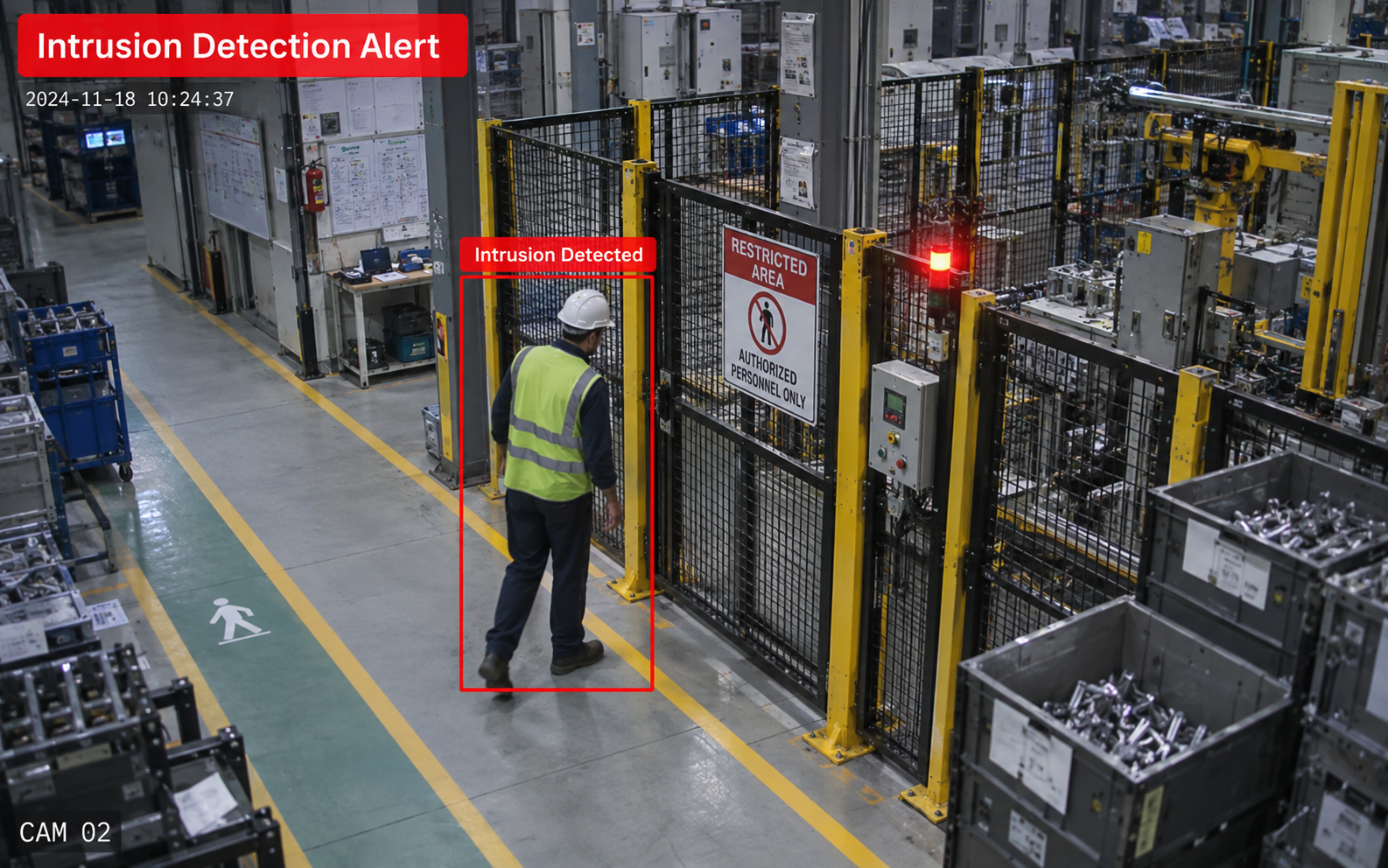 Safety alert connected to supervisor verification and corrective action