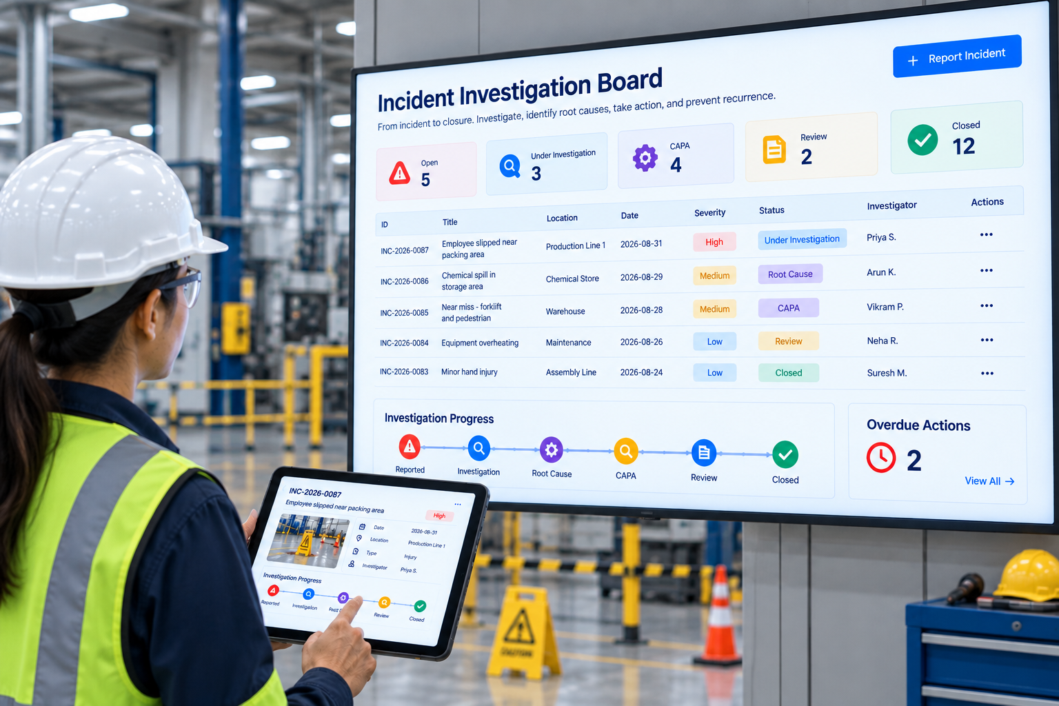 Incident Management Software – Incident Investigation Board