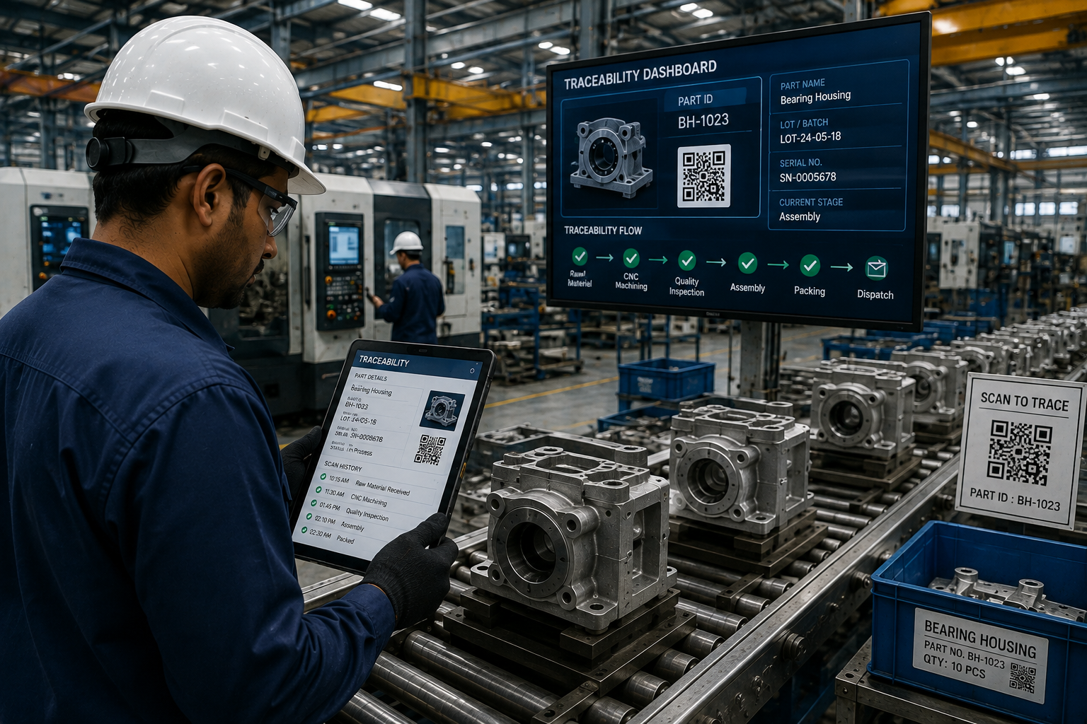 Industrial Machinery Industry Industry 4.0 traceability and production tracking