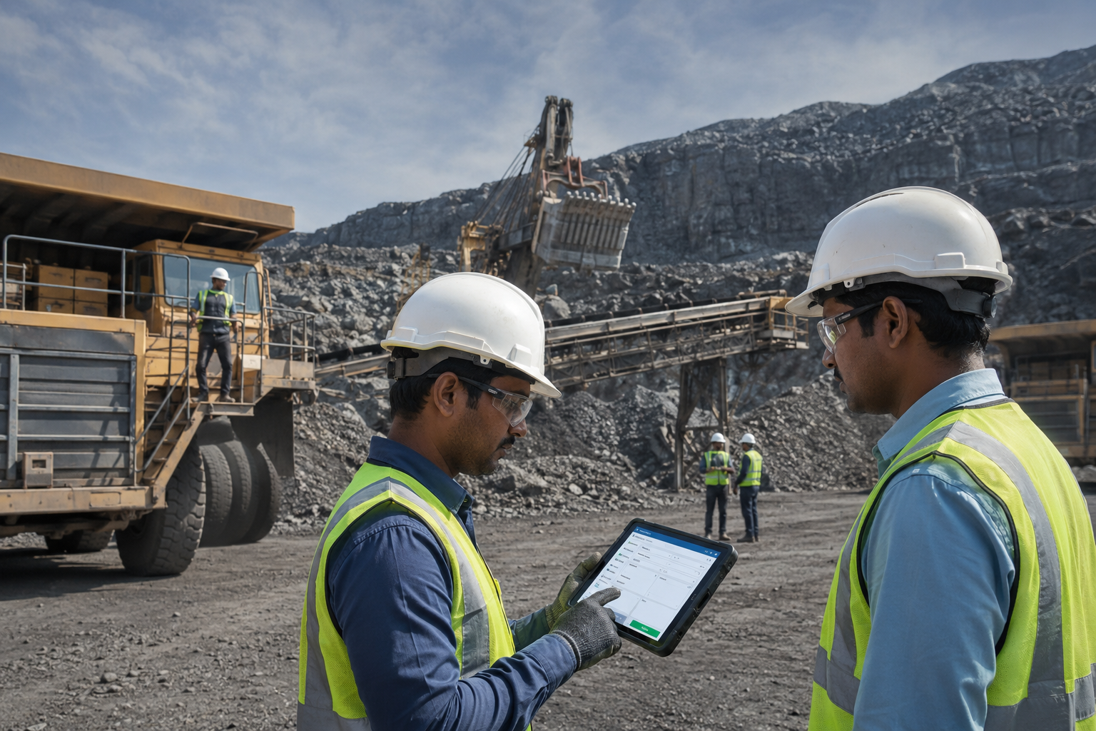 Mining Industry Industry 4.0 connected equipment and operational monitoring