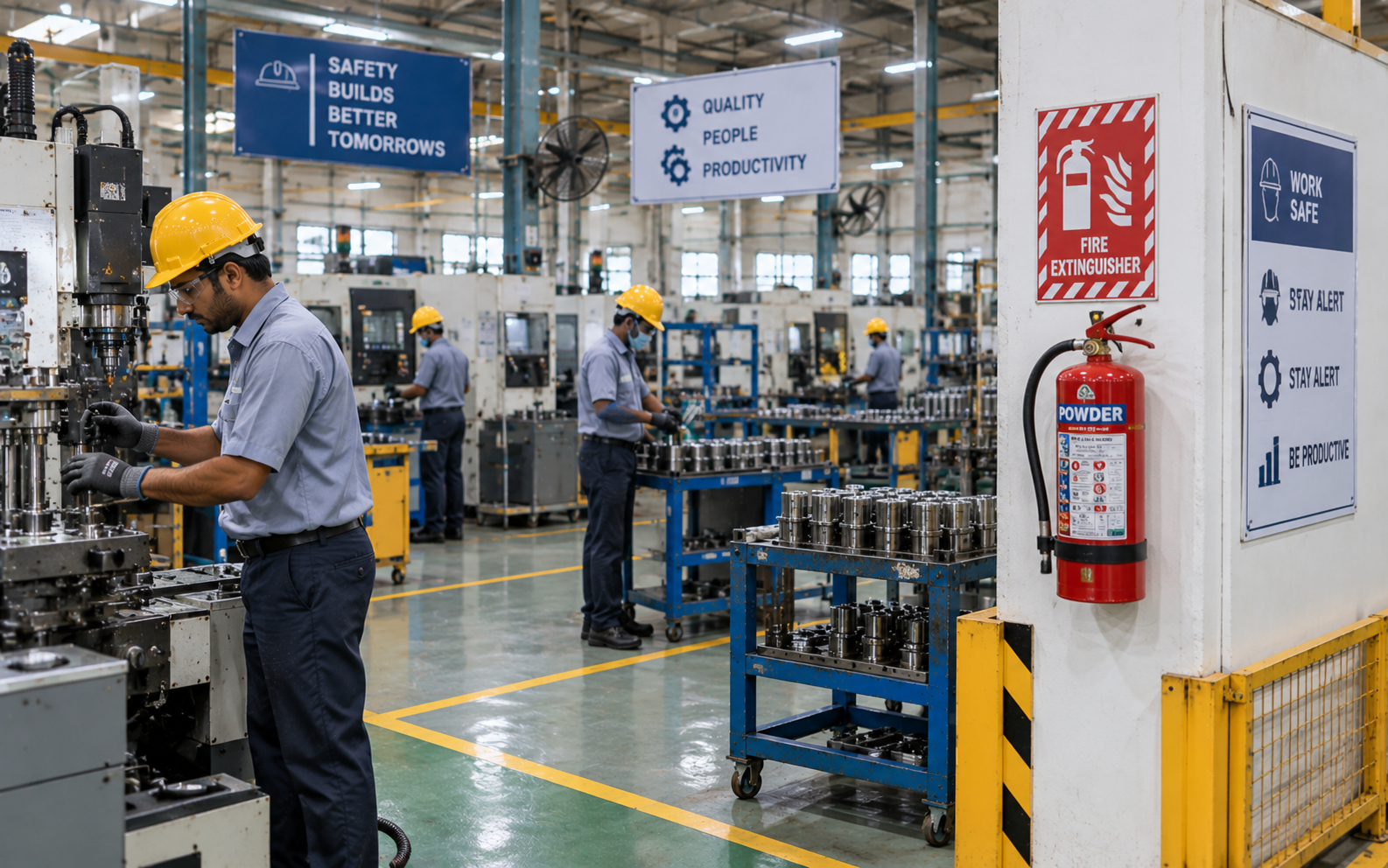 Safety, health and environment management in industrial workplaces