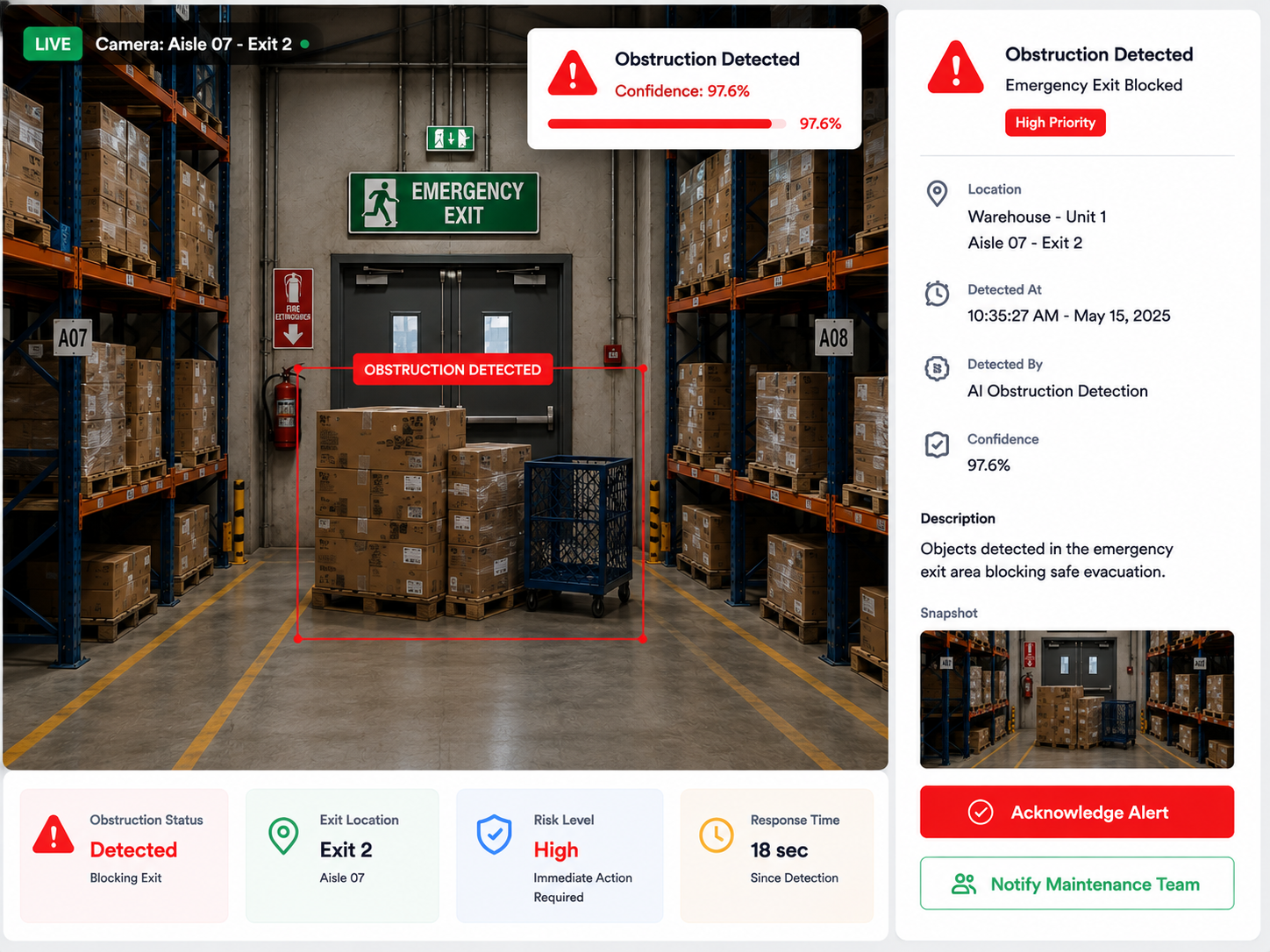 Warehouse and Logistics Industry AI-Powered Safety Monitoring