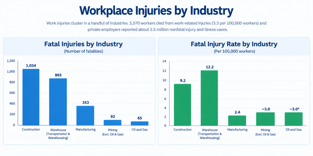 Workplace Injuries By Industry