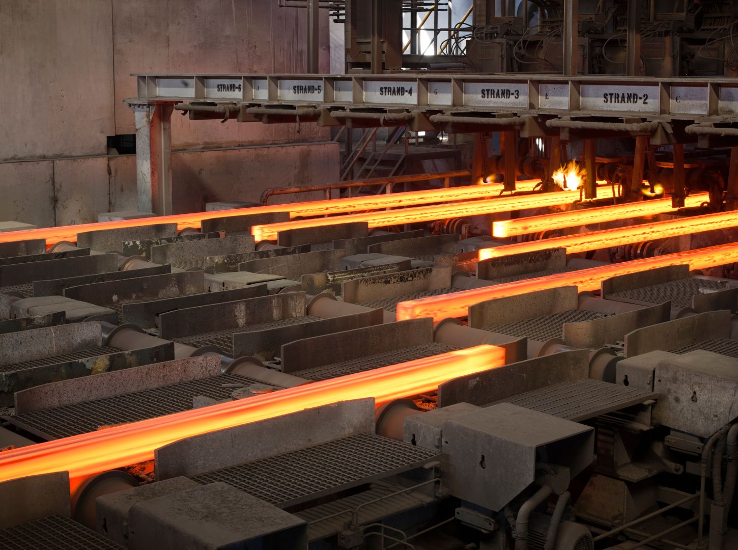 Iron and steel industry manufacturing plant