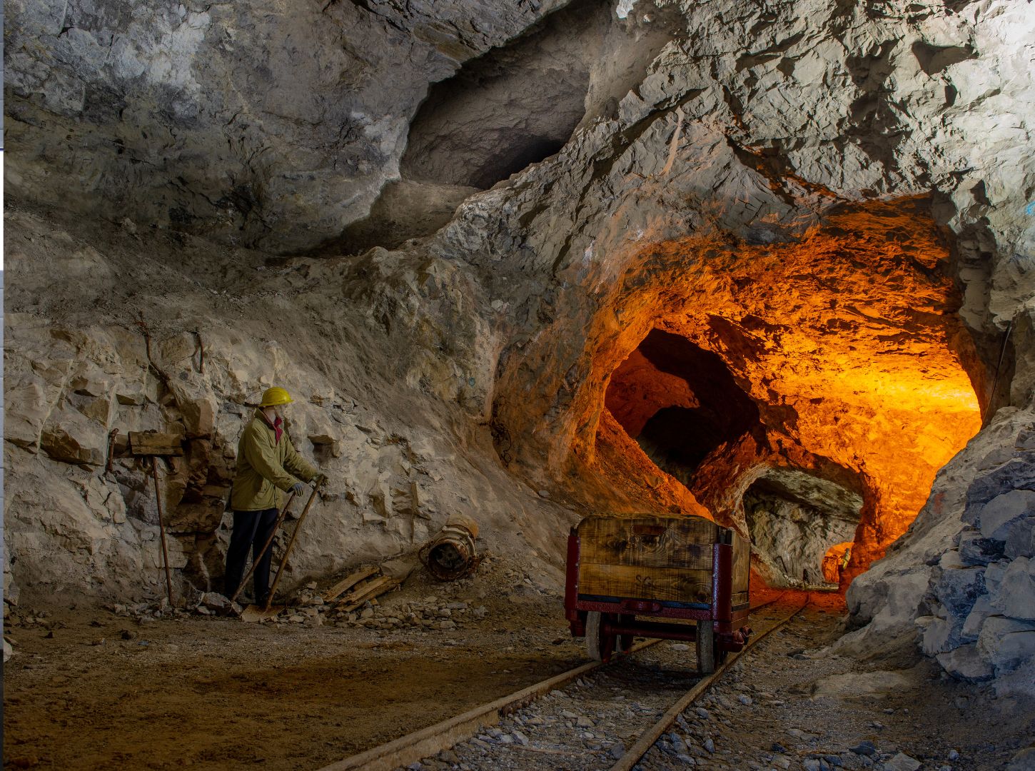 Mining Industry operations with heavy equipment and mining site